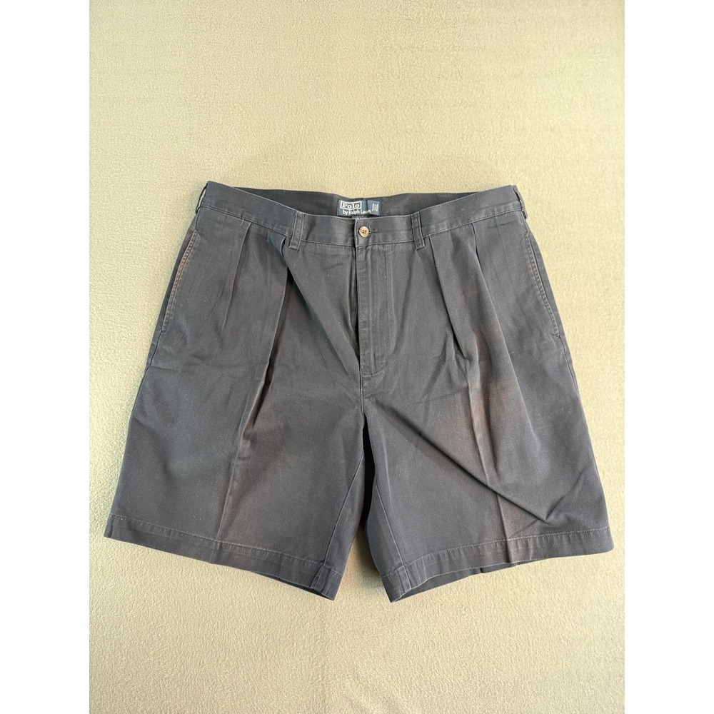 Polo Ralph Lauren Tyler Shorts Mens 38 Blue Chino Pleated 9 Inseam Summer